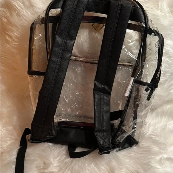 Clear Black Trim Backpack